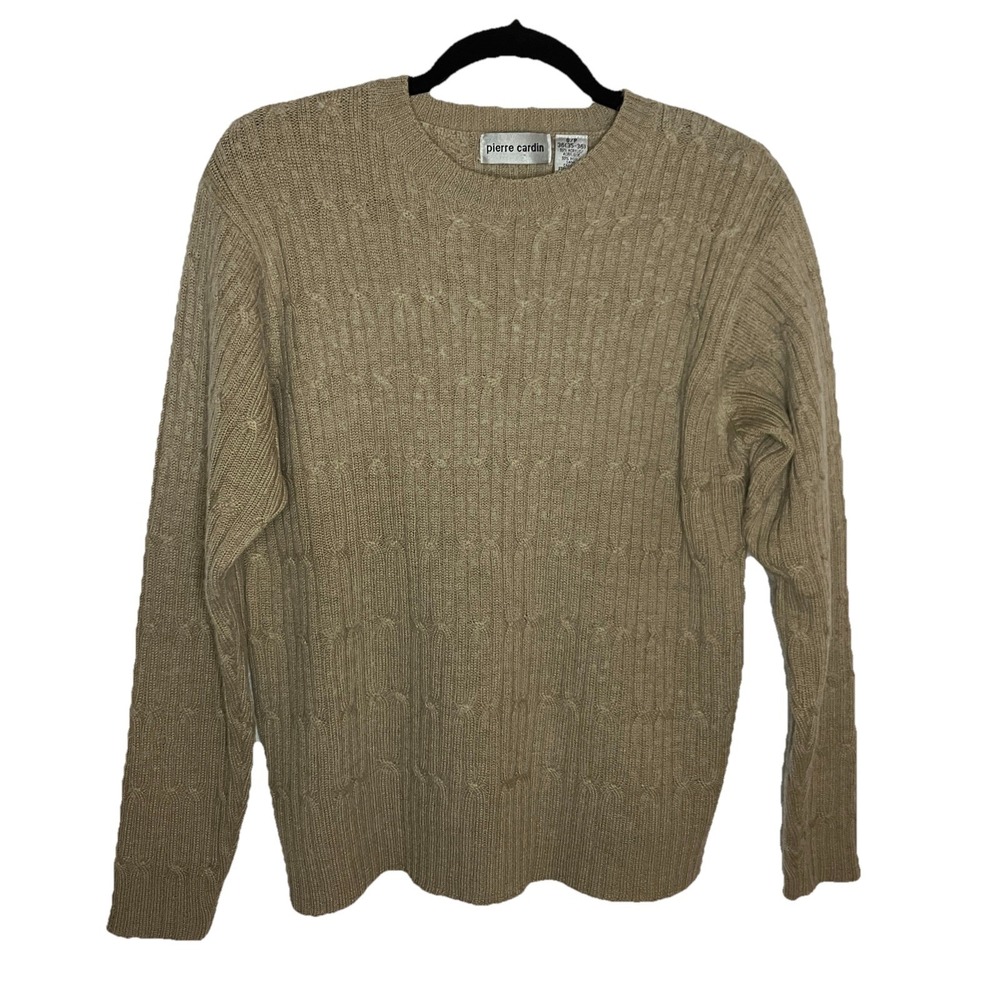 Vintage Pierre Cardin Sweater Womens S Oversized Knit Cable Knit Fisherman
